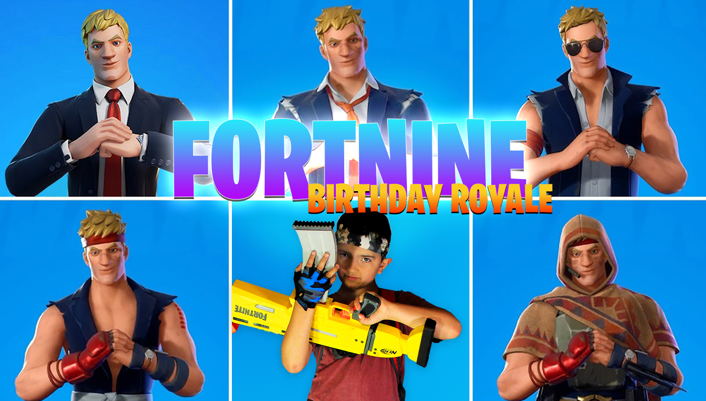 Jack and Jonesy form a Fortnite wallpaper in a video called Fortnine Birthday Royale by Jumping Jack Productions.